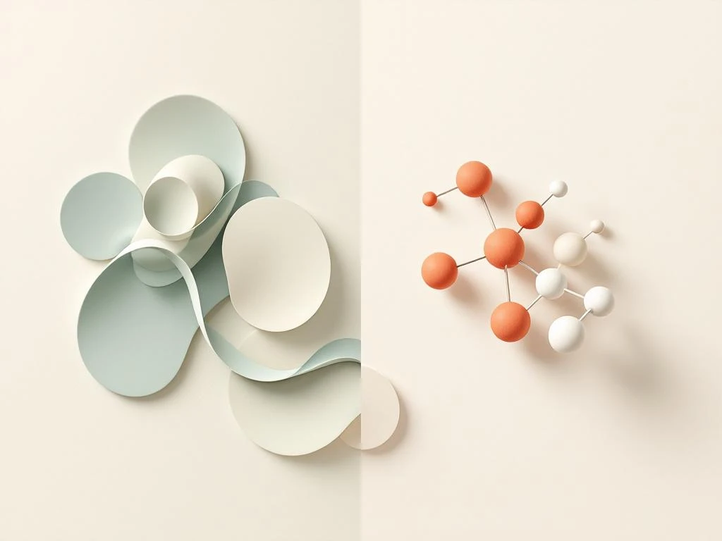 Minimalist illustration of gut microbiome in sage green connected to FODMAP molecules in coral on off-white background


I need to revise this as it's exactly 125 characters but could be more concise and prioritize the most important elements better.

Gut microbiome and FODMAP molecules connected by geometric lines in minimalist sage green and coral illustration